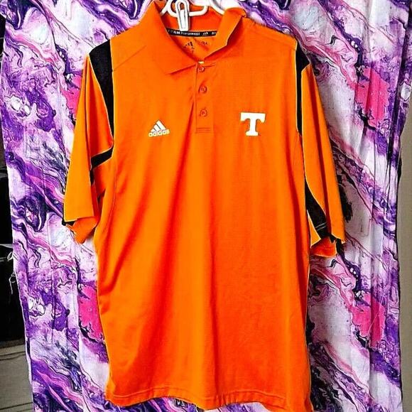 Adidas Tennessee Volunteers Polo Shirt M Orange Climacool Team Performance Golf - Picture 1 of 6